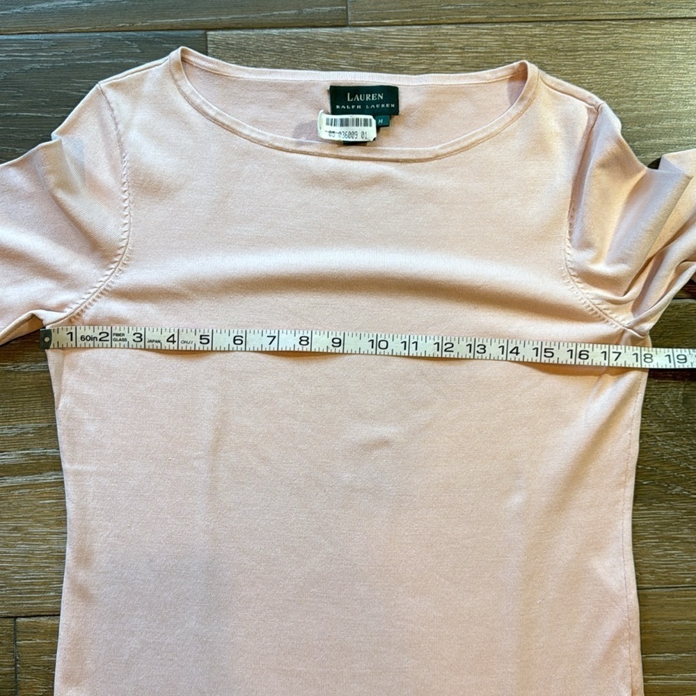 Lauren Ralph Lauren Pale Pink Scoop Neck Sweater - Picture 6 of 12